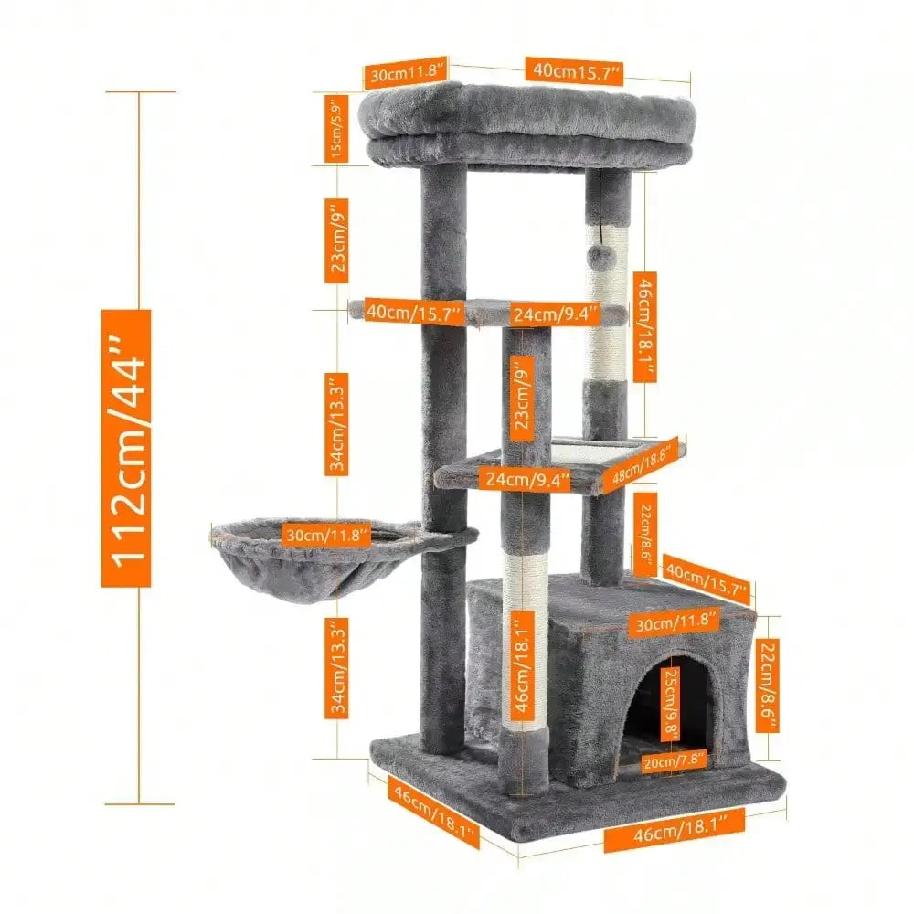 44"/56.3" Cat Tree Tower