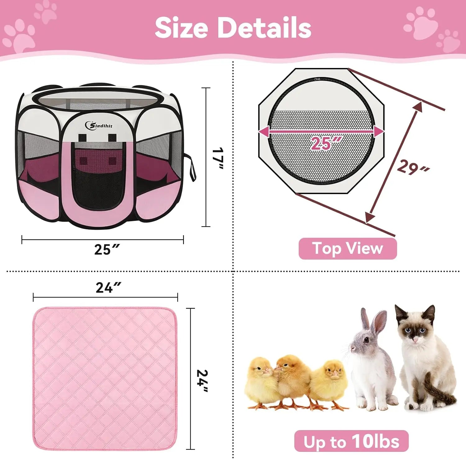 Pet Playpen for Dogs Cats Rabbits