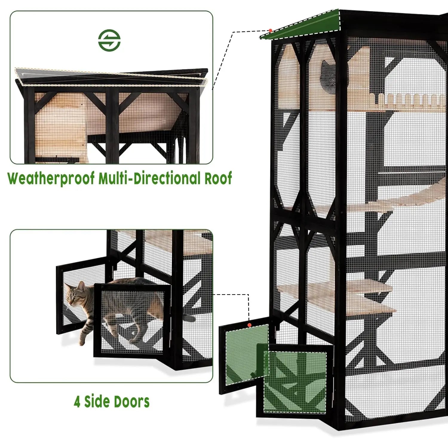 Wooden Cat Enclosure