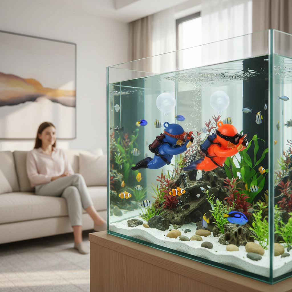 Fish Tank Diver Ornaments
