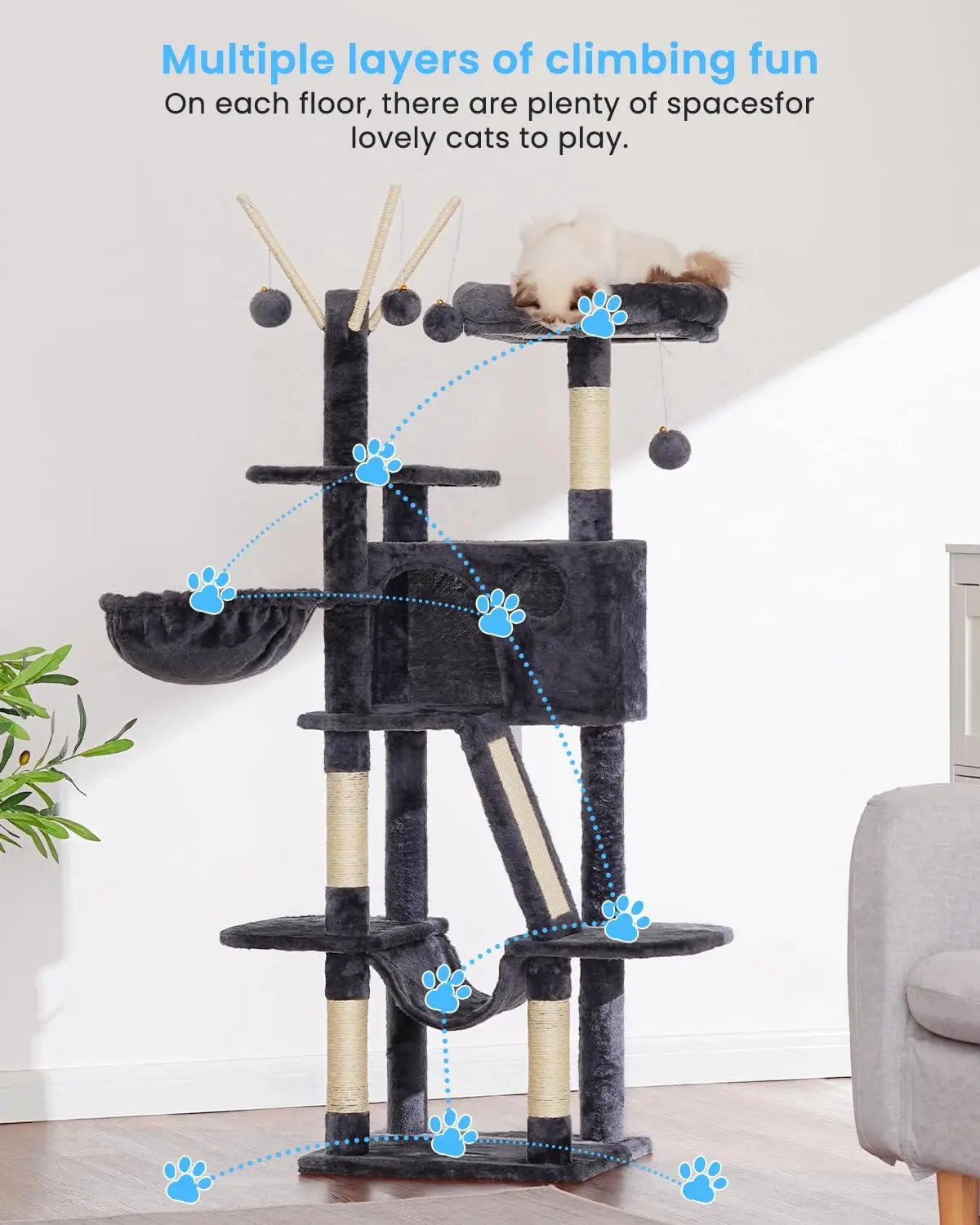 53-Inch Cat Tower