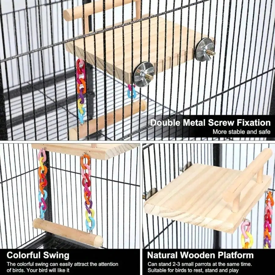 Wooden Bird Play Gym Stand