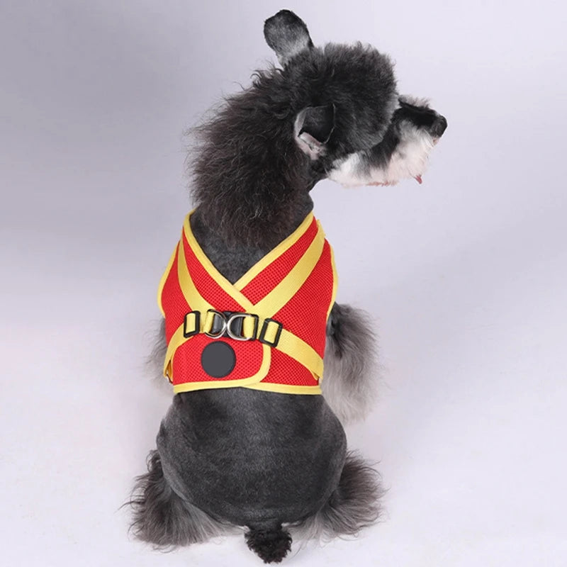 Pet Harness With Air-tag Tracker/Leash Set