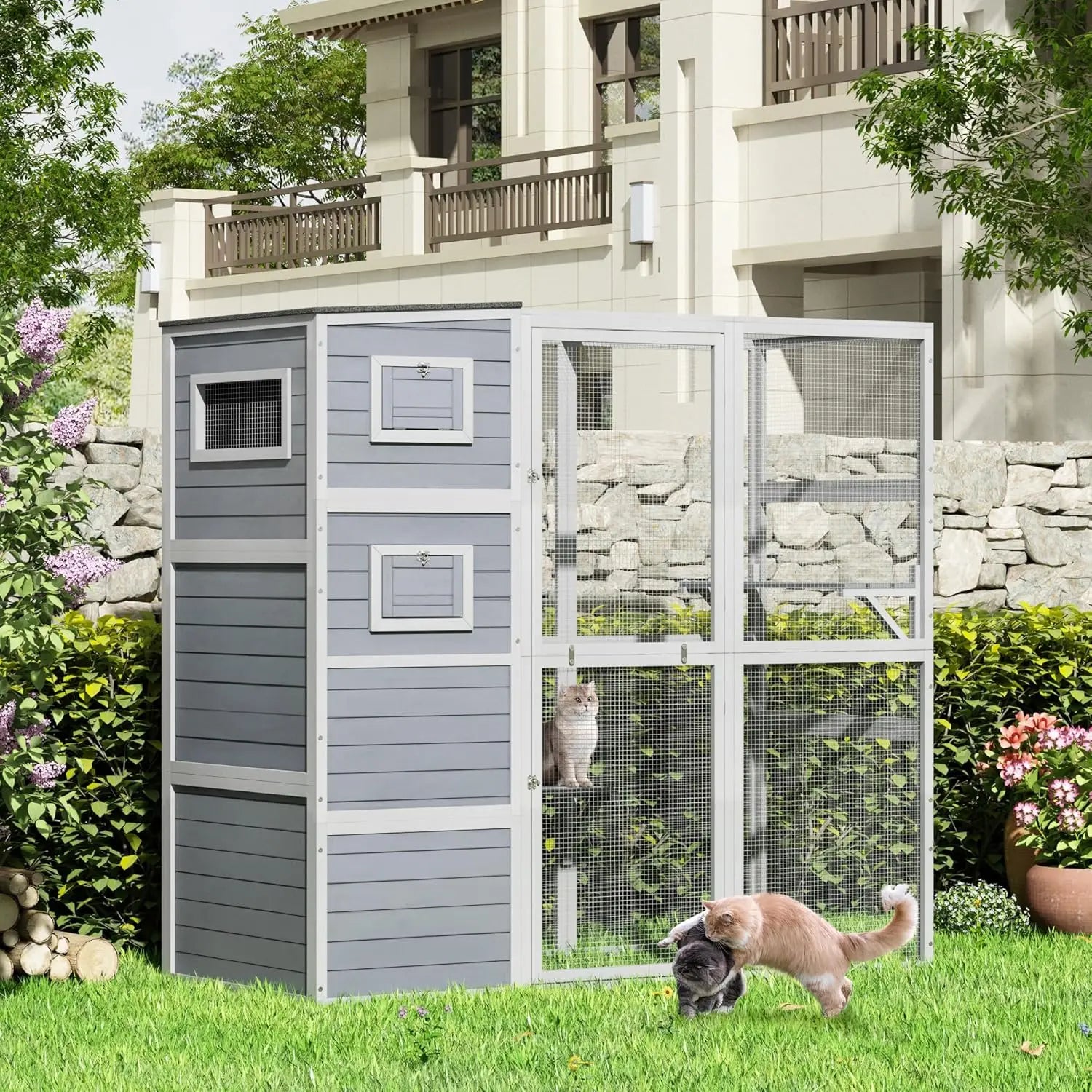 Large Wood Cat Enclosure