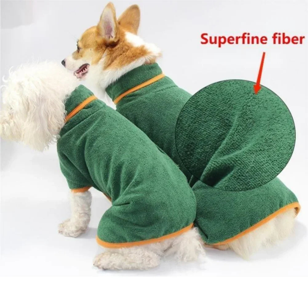 Dog Bathrobe Bath Absorbent Soft Towel