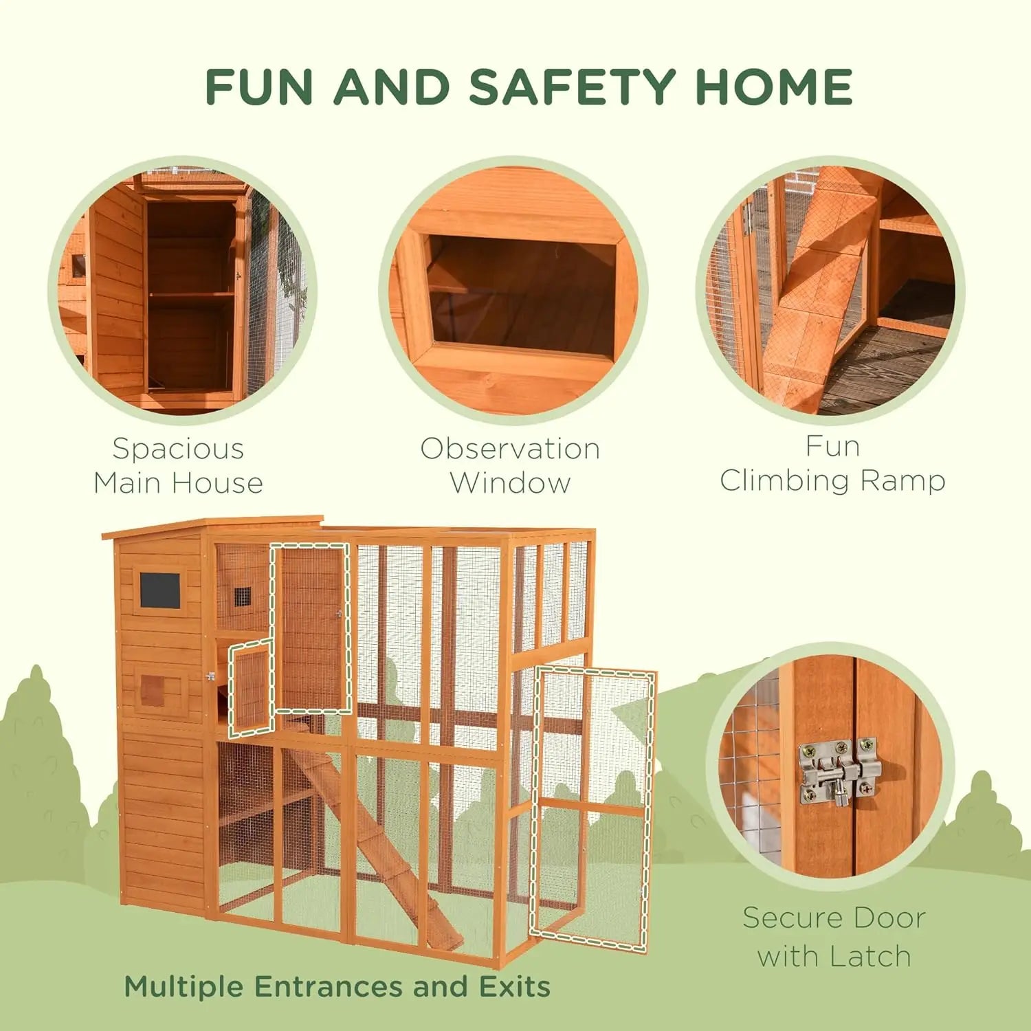 Wooden Cat Enclosure