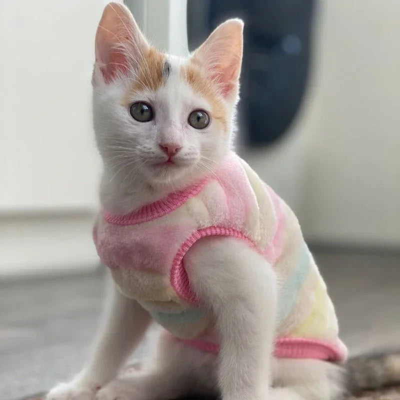Cartoon Fleece Cat Clothes