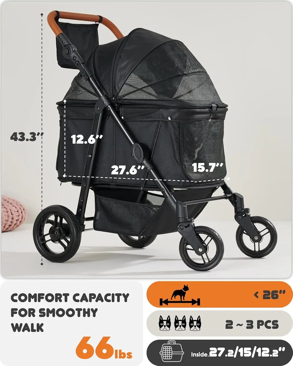 Medium Dog Stroller for Large Dogs