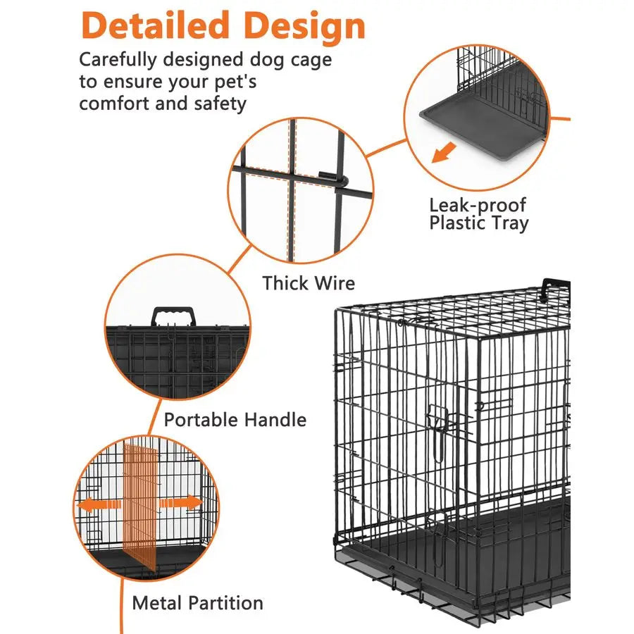 24 In Double Door Small Dog Crate