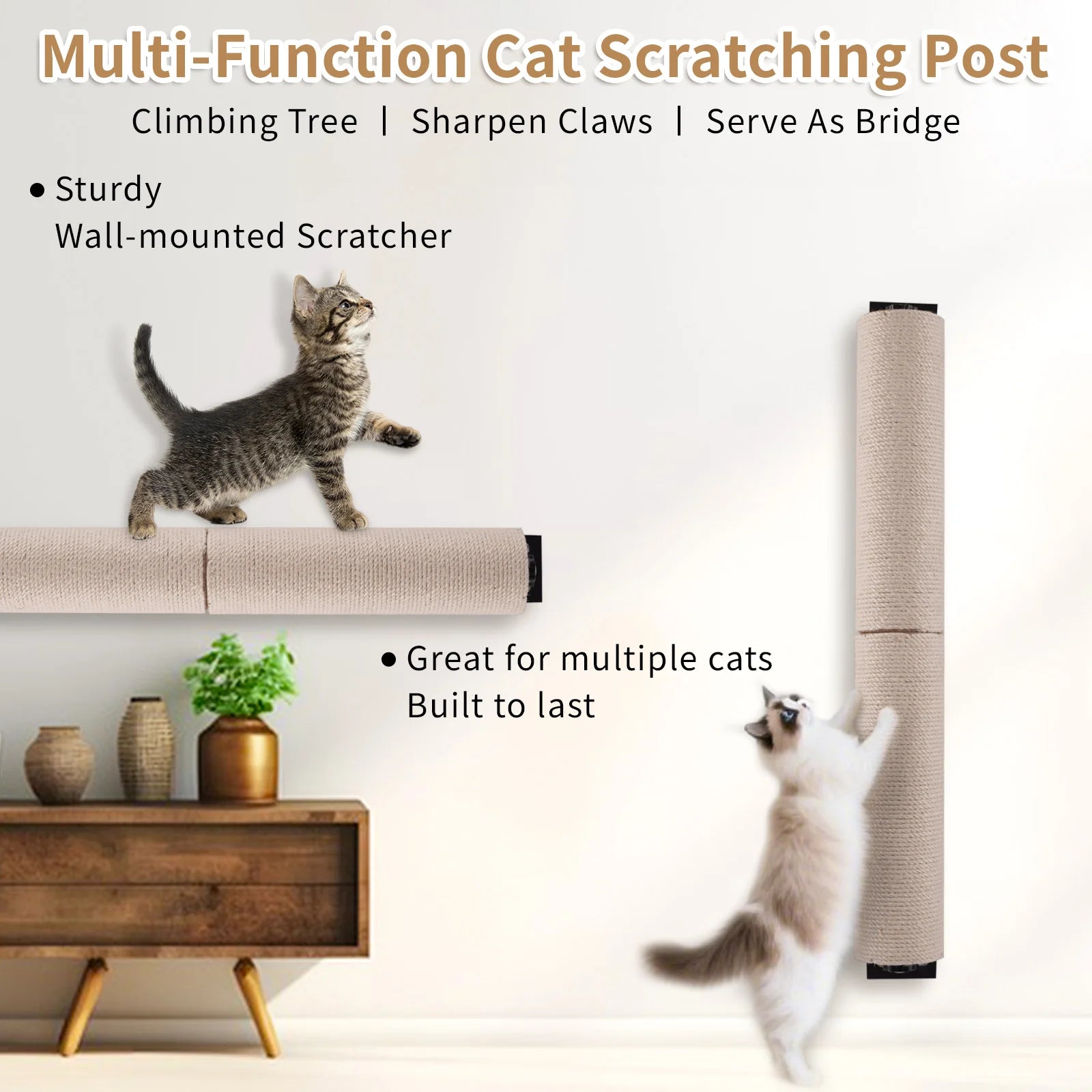 Cat Scratching Post Wall Mounted