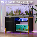 Sturdy Black/Gold Fish Tank Stand
