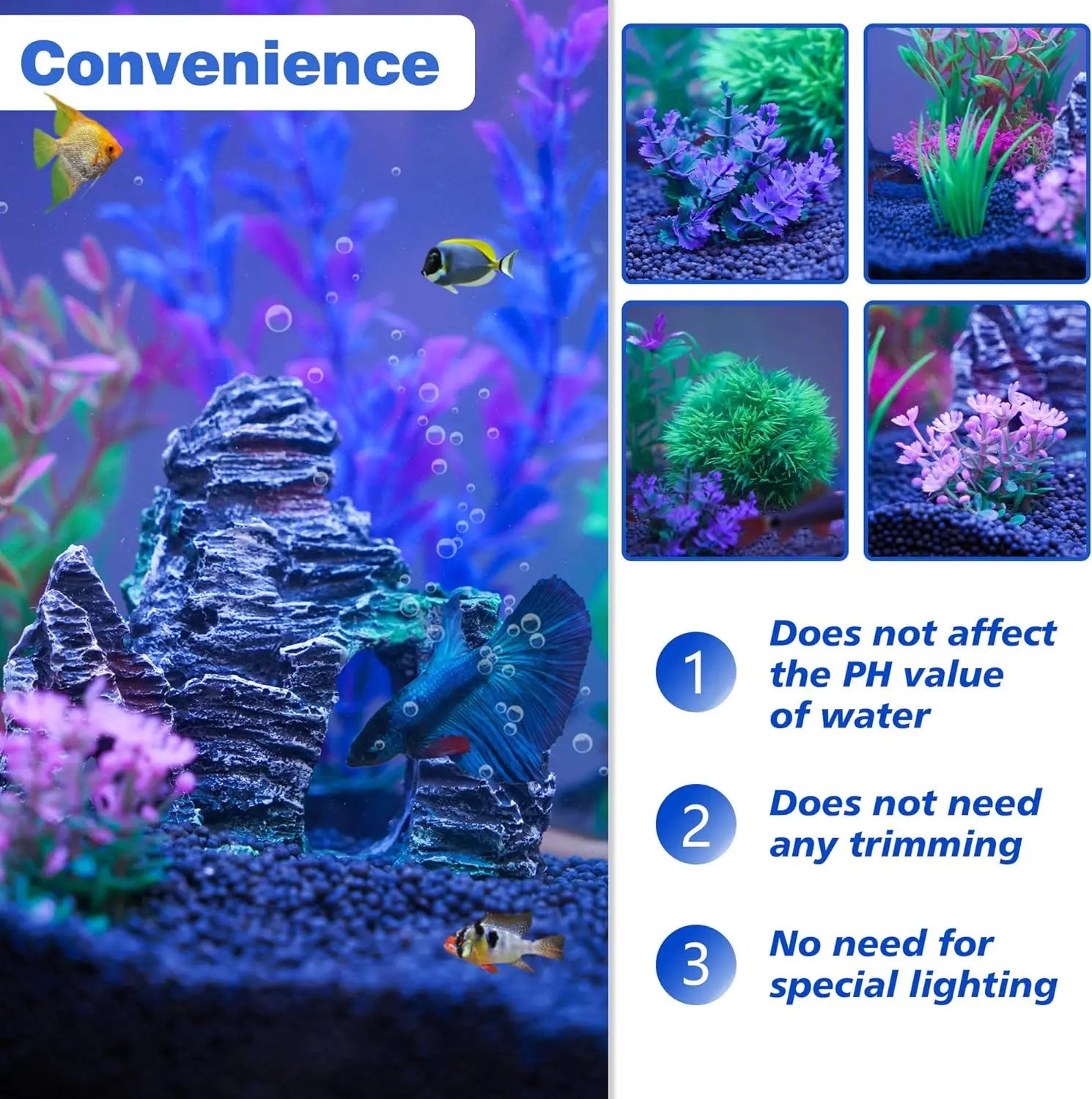Artificial Aquarium Plants/Rock Cave