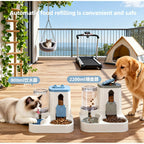Dog/Cat Automatic Feeder/Waterer Set