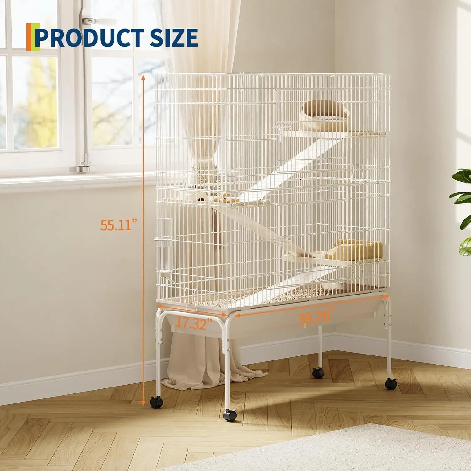 Small Animal Cage with Wheels