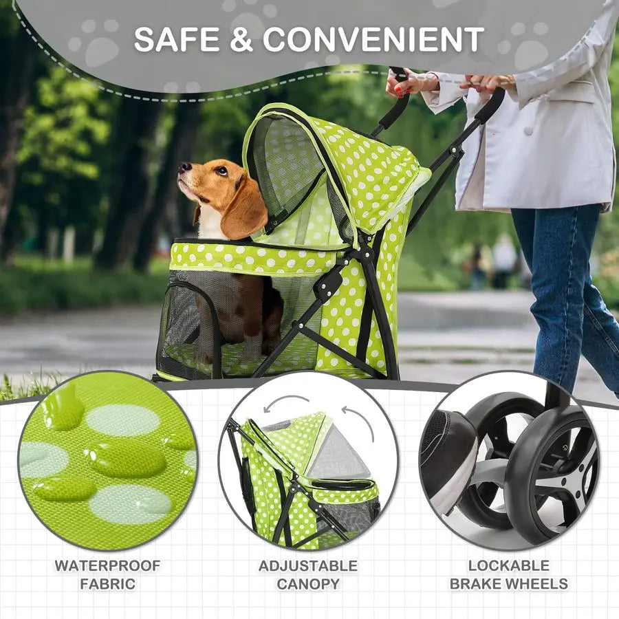 Stroller for Cats with Storage