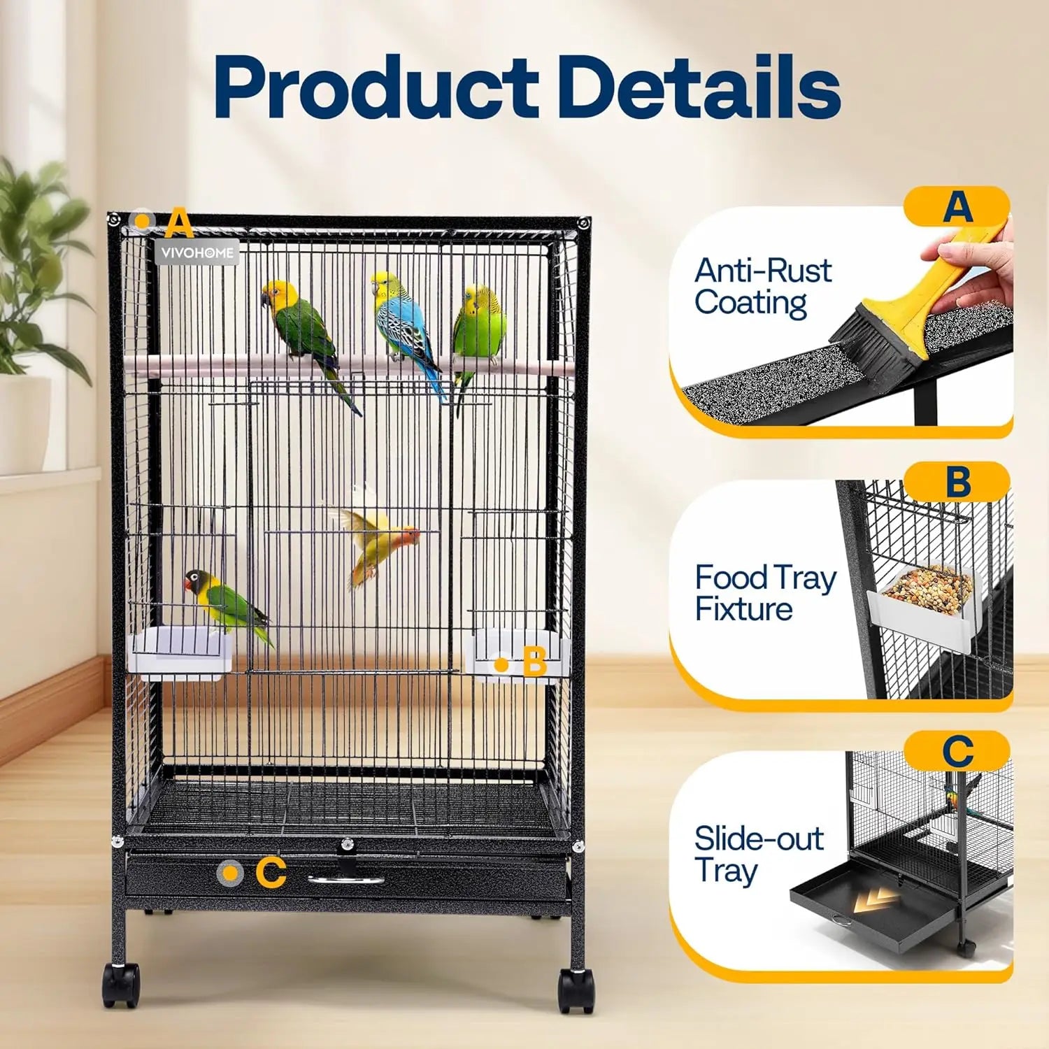 30-In Wrought Iron Bird Cage