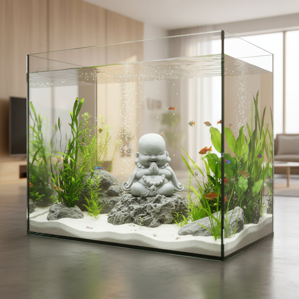 Aquarium Resin Mini Buddha Statue