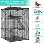 3-Tiers Cat Cage Enclosure