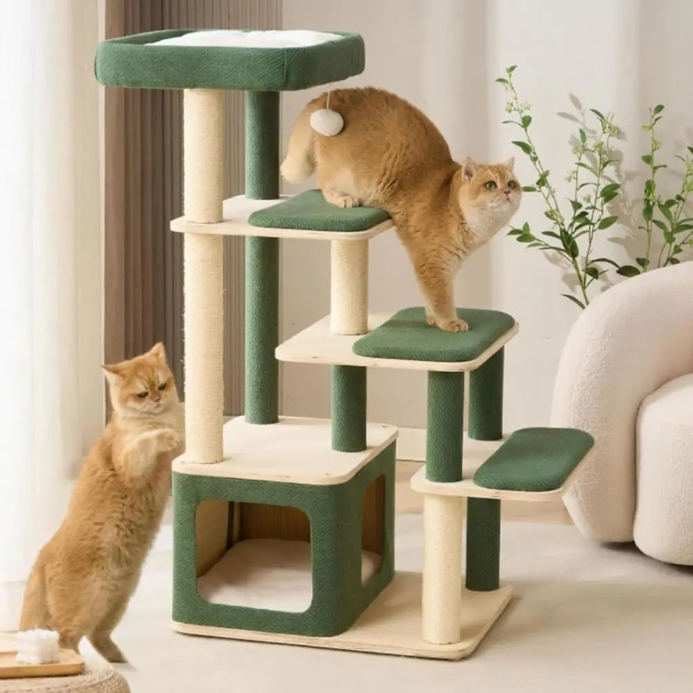 Wood Cat Tree Tower