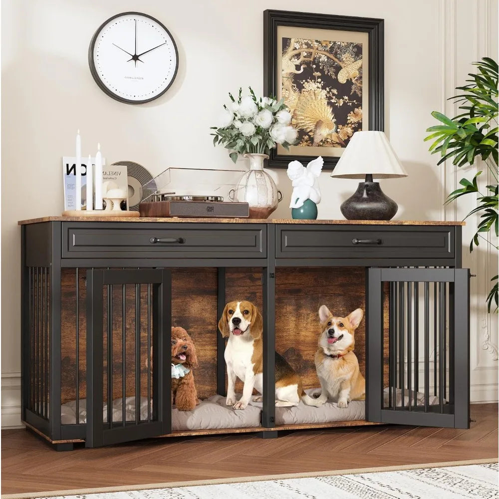 Large Wooden Dog Crate