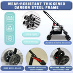 Pet Stroller 4 in 1 with Detachable Carrier