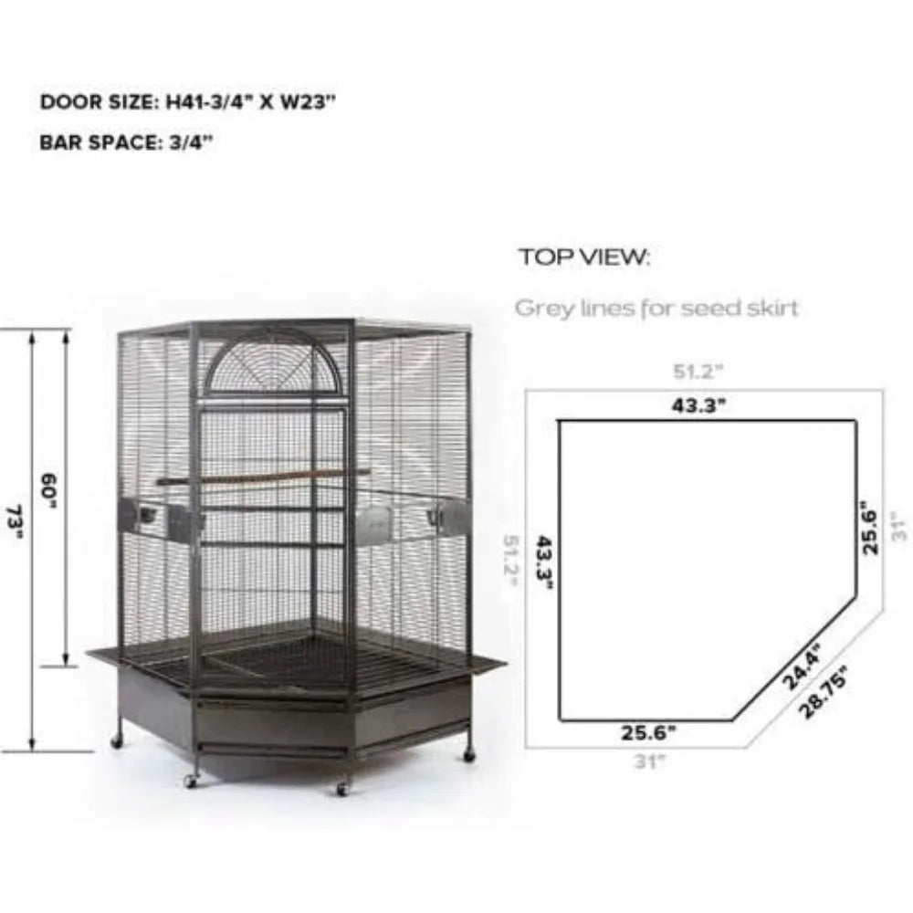 Jumbo Corner Bird Cage Aviary