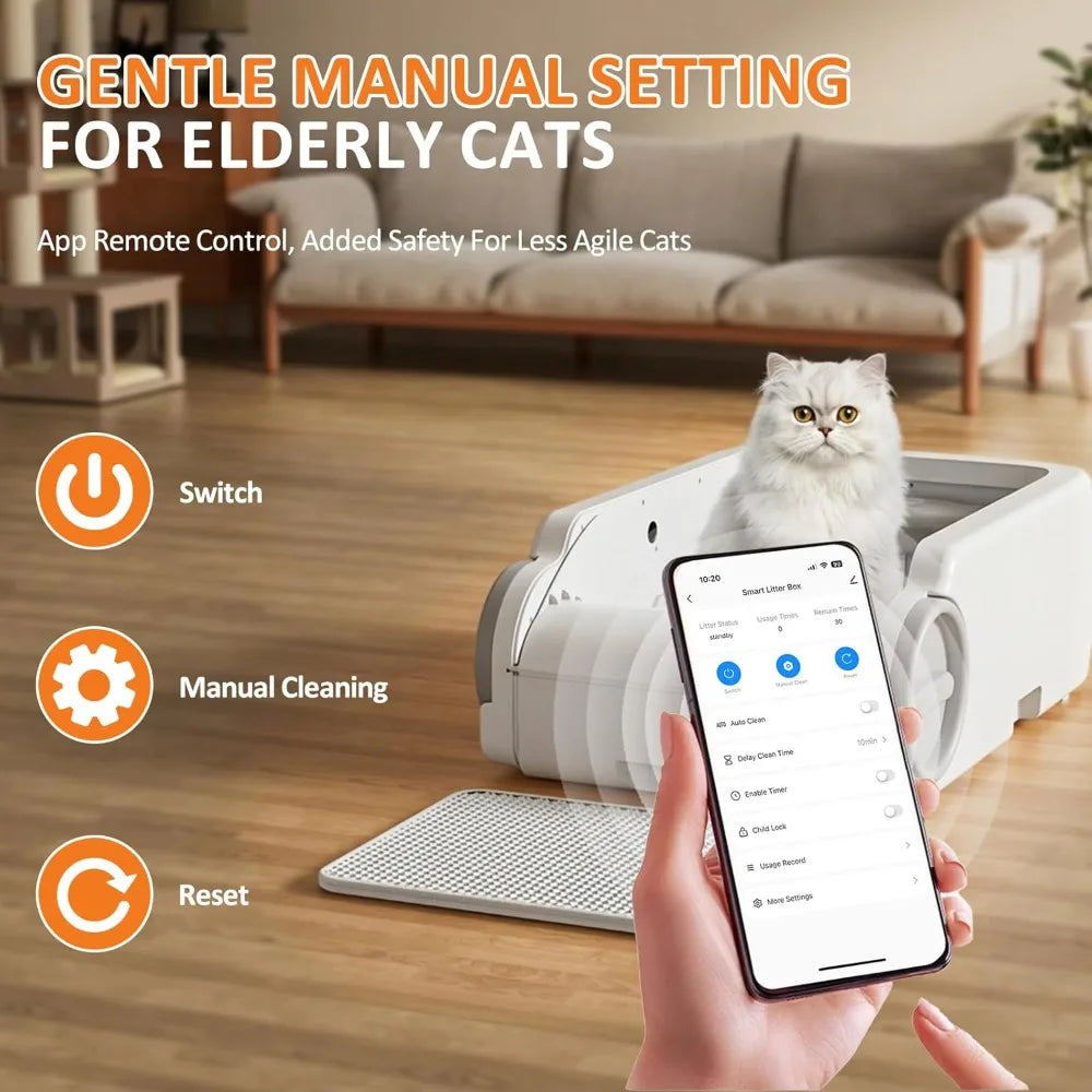 Automatic Self-Cleaning Cat Litter Box