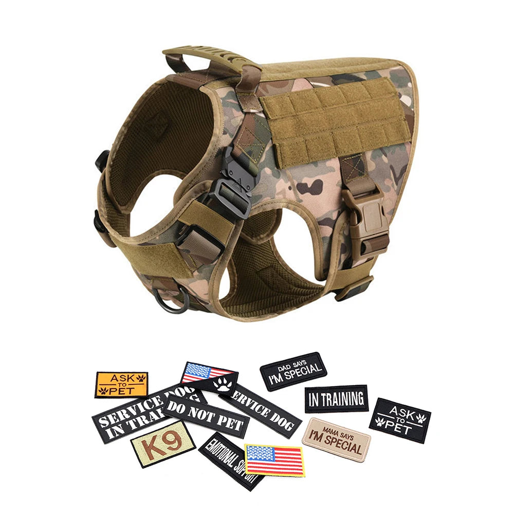 Military Large Dog Harness Collar