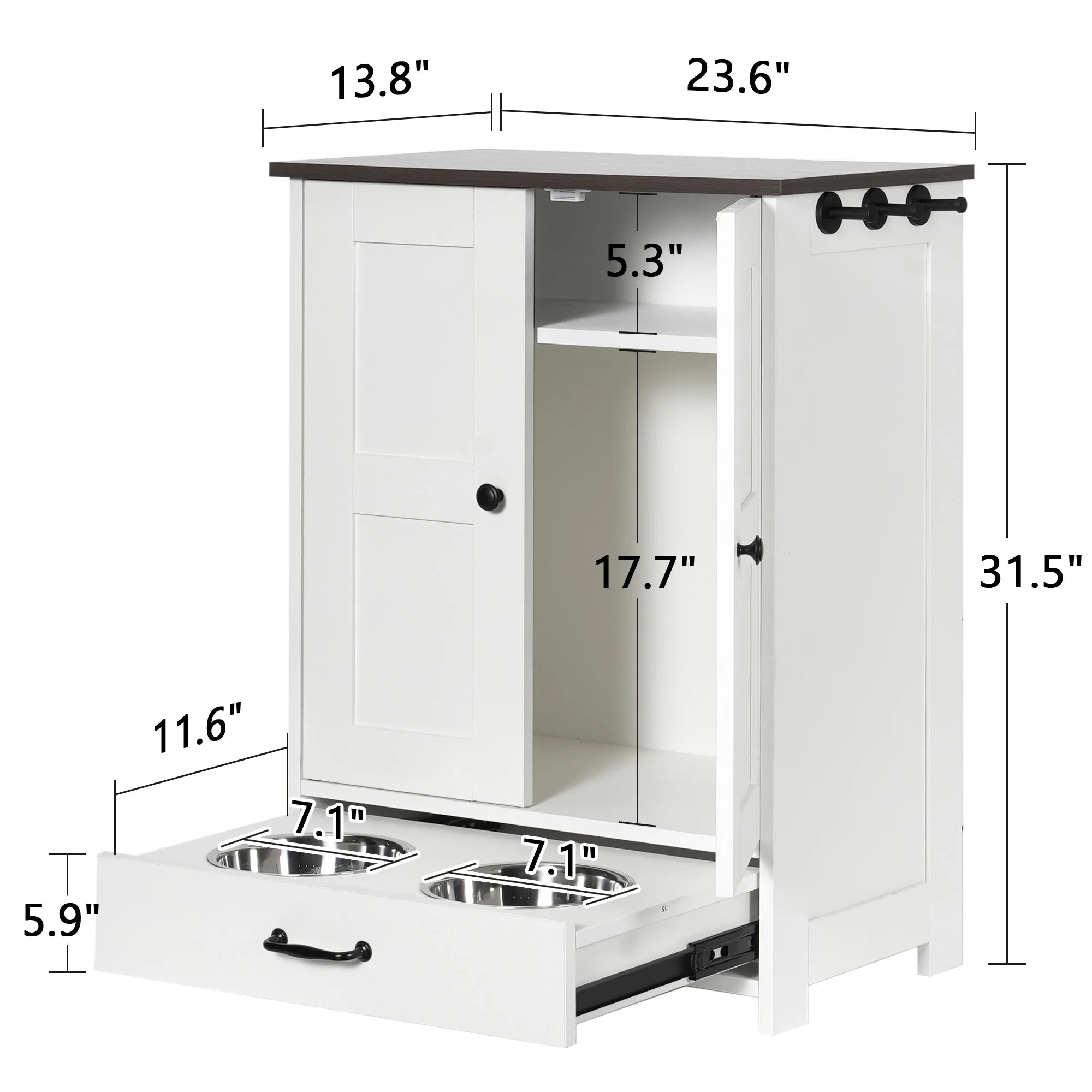 Pet Feeding Station Food Storage