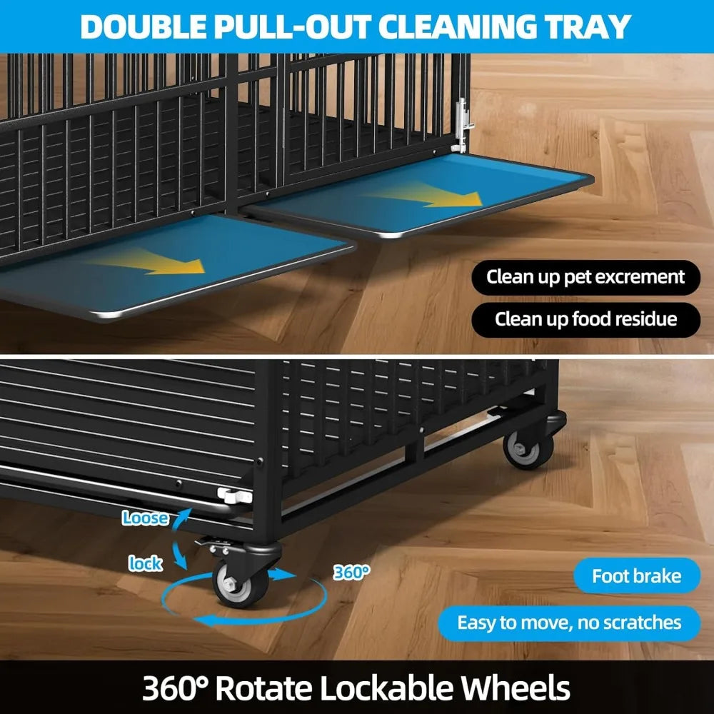 64" Heavy Duty  Indestructible Dog Crate