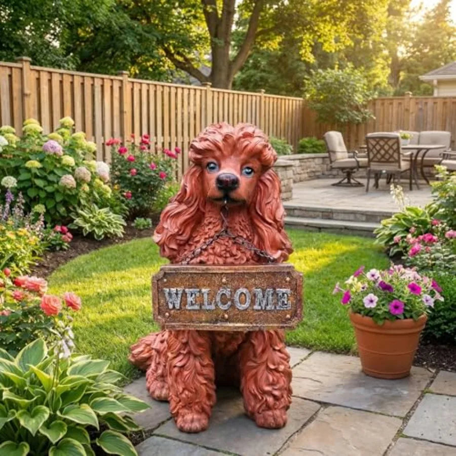 Poodle Statues Outdoor garden sculpture decor
