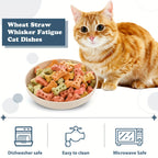 Pack of 4 whisker-friendly cat bowls