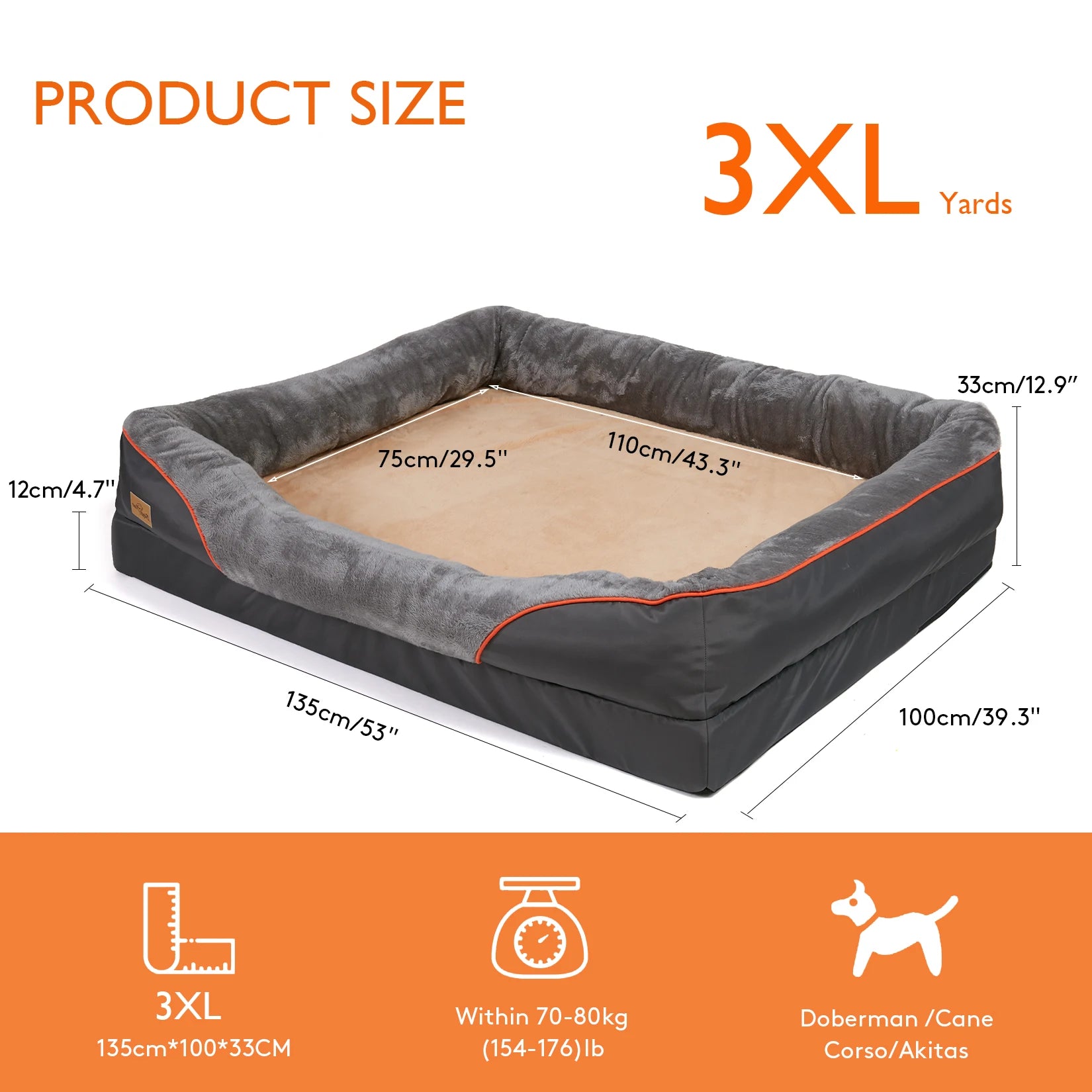 Dog Bed Super Soft Orthopedic