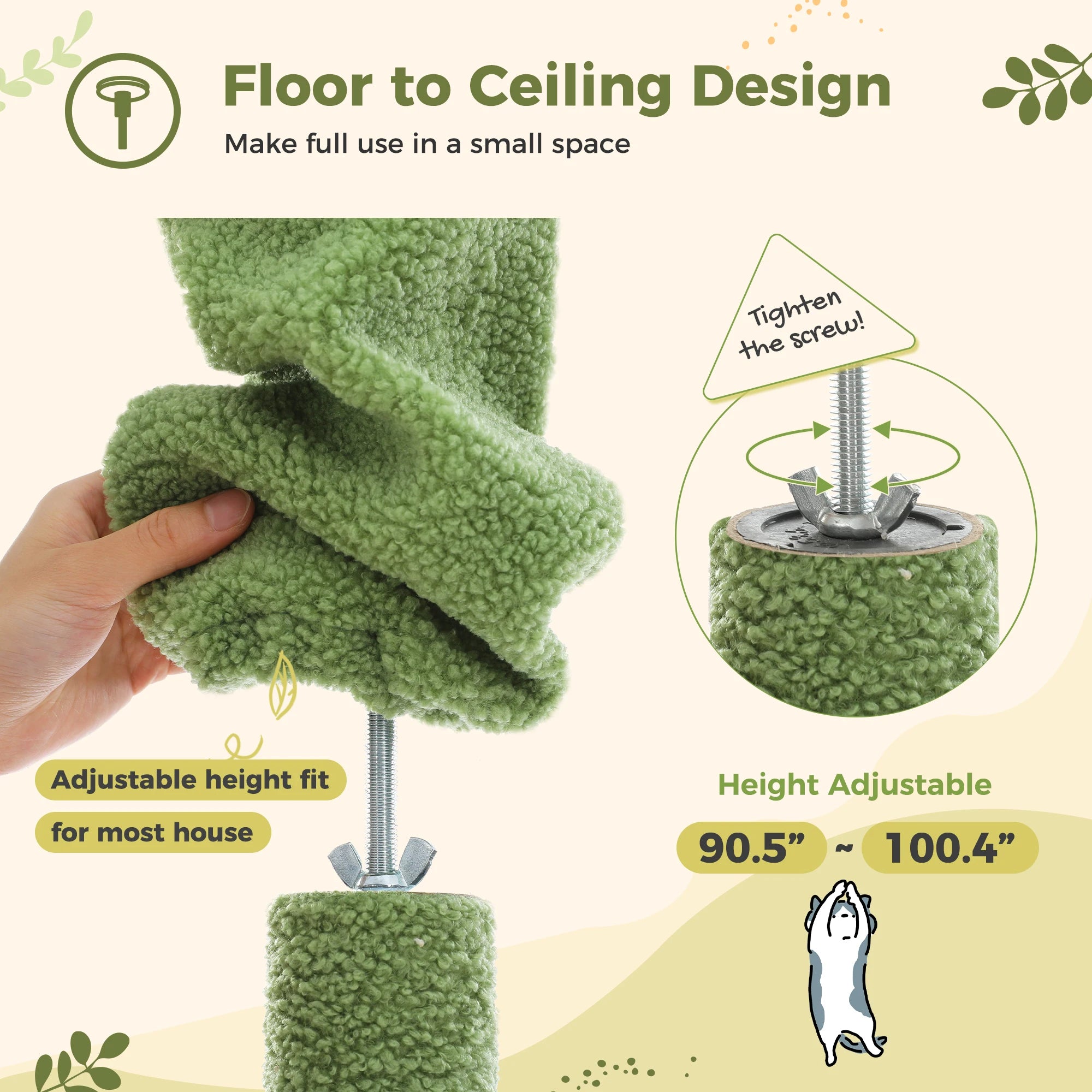 Height Adjustable Cat Tree