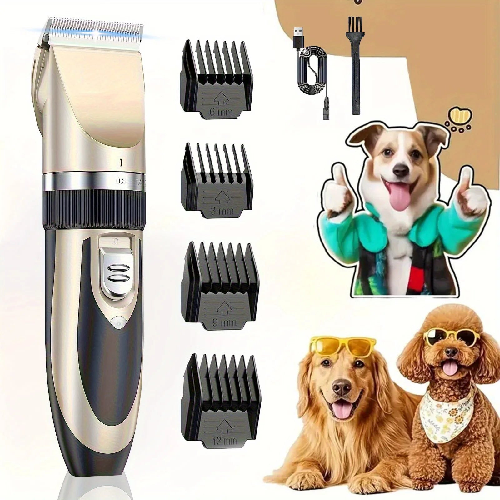 Wireless Electric Pet Grooming Kit:
