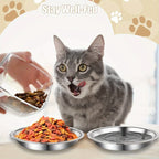 Slip Resistant Stainless Steel Cat Bowl
