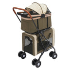 2-Tier Foldable Pet Stroller