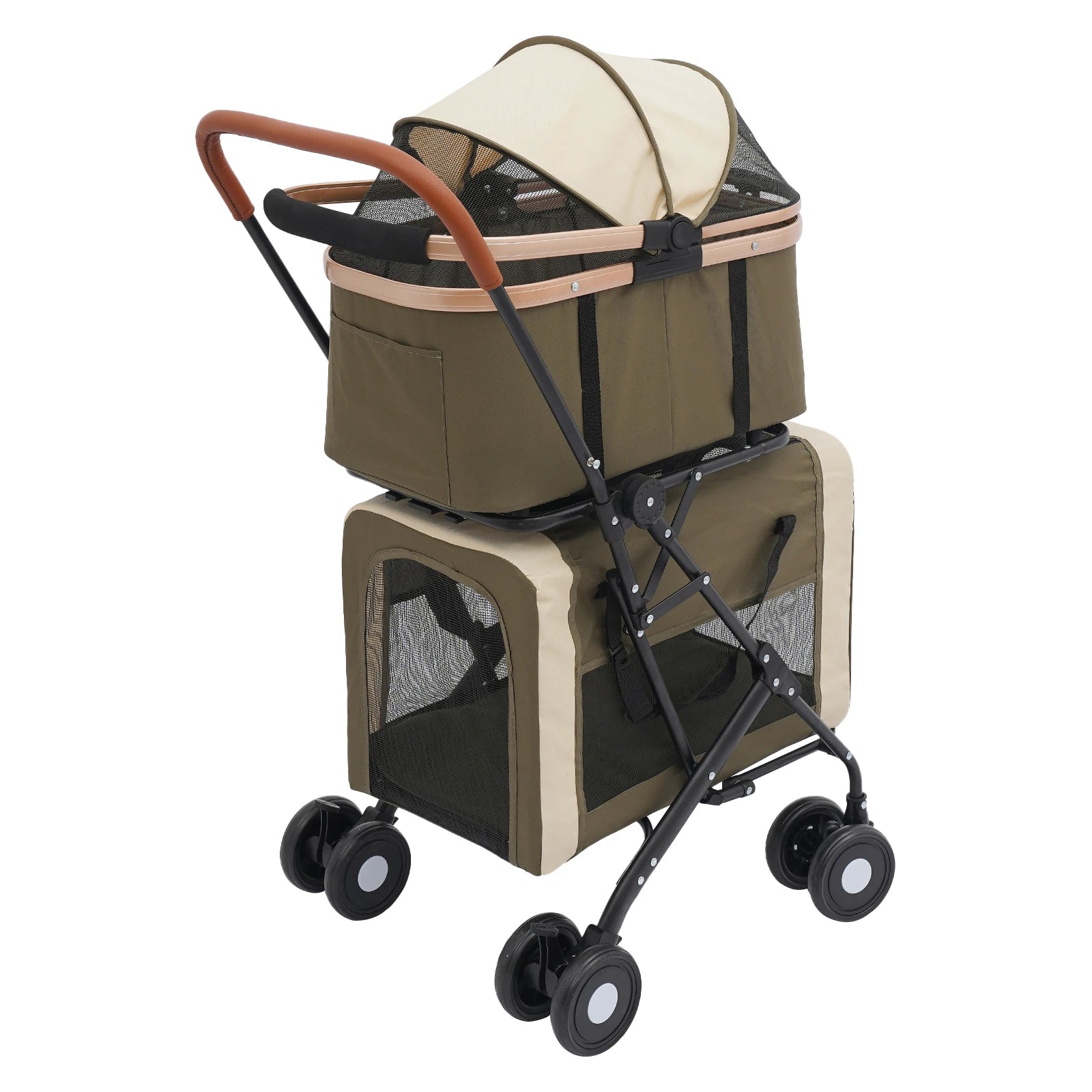 2-Tier Foldable Pet Stroller