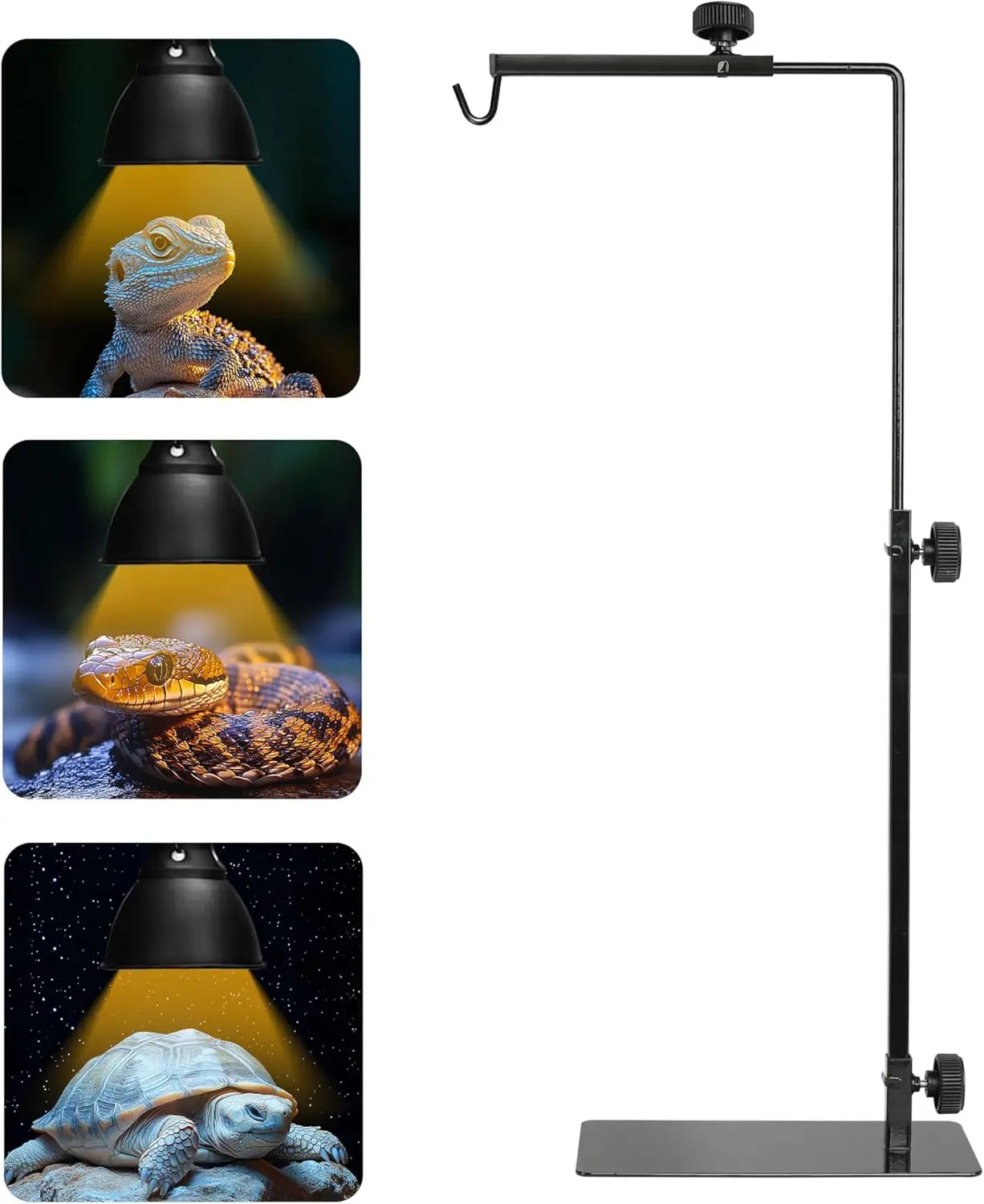 Adjustable Reptile Lamp Stand Holder