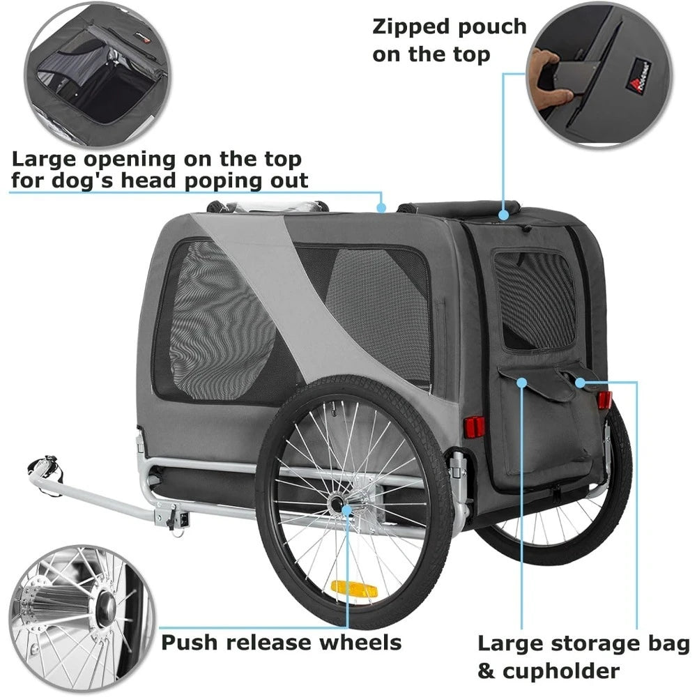 XL Pet Bike Trailer for Large Dog