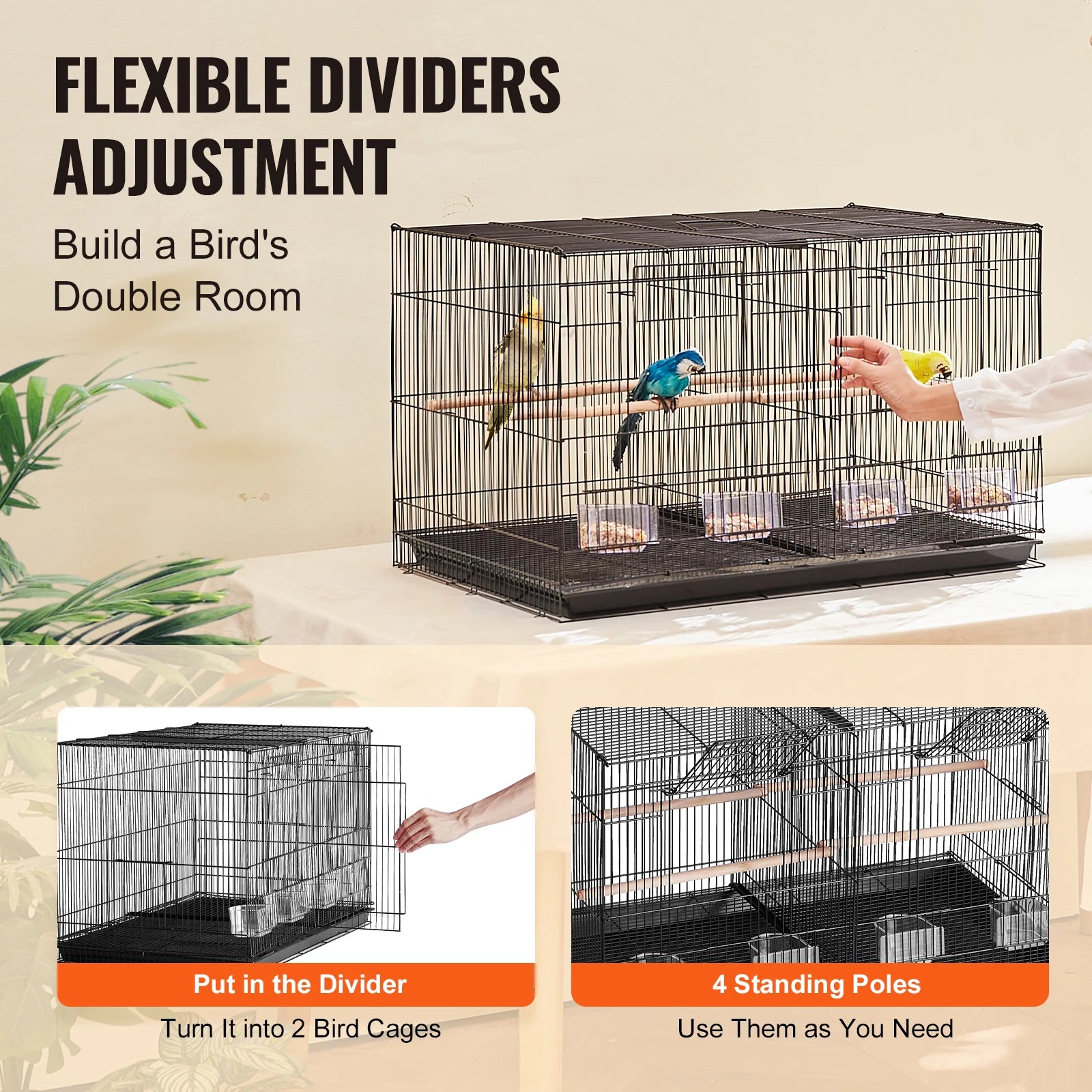 30In Flight Bird Cage, Stackable