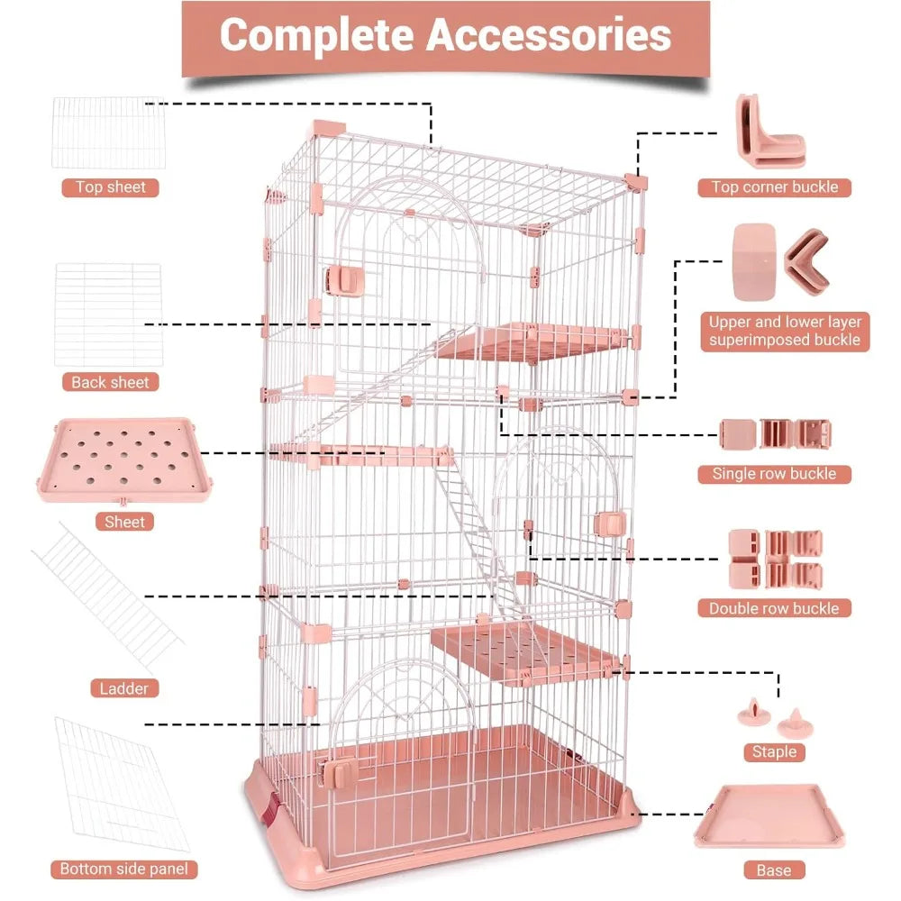 4-Tier Wire Cat Enclosure