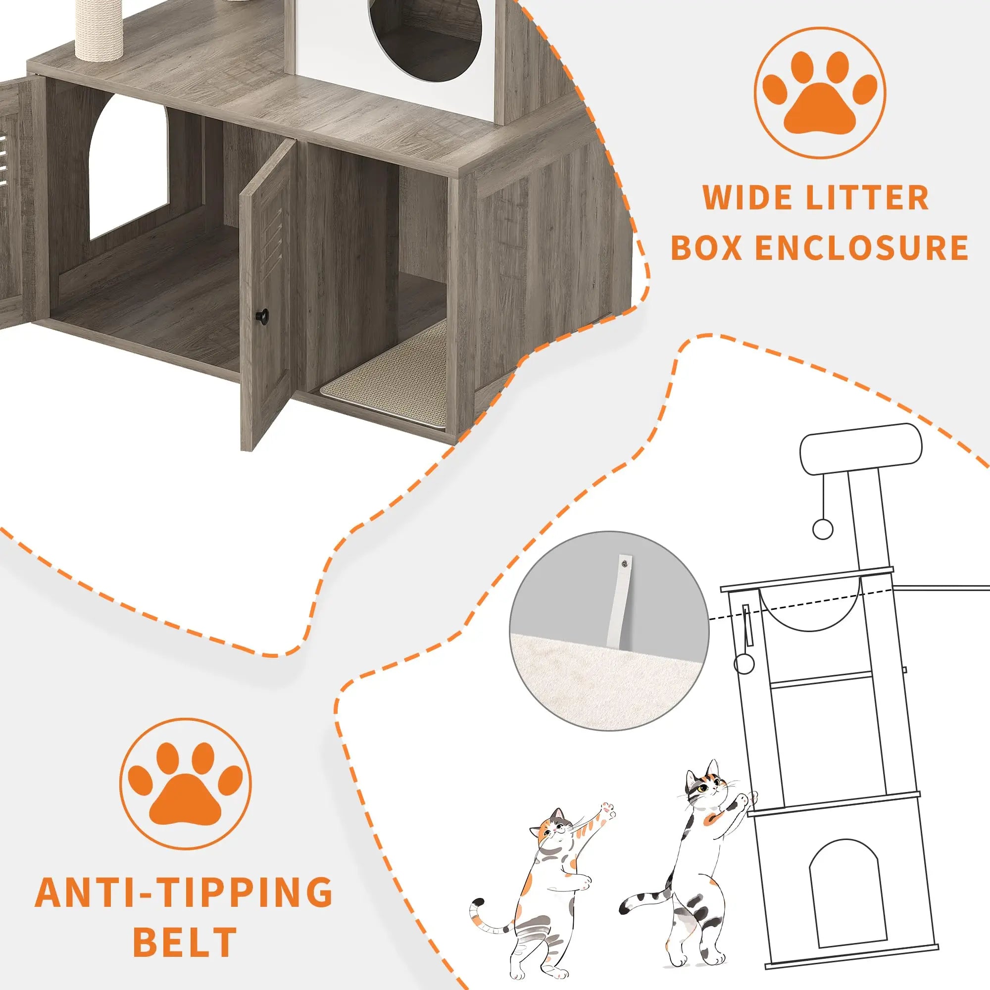 Cat Tree/Hidden Litter Box