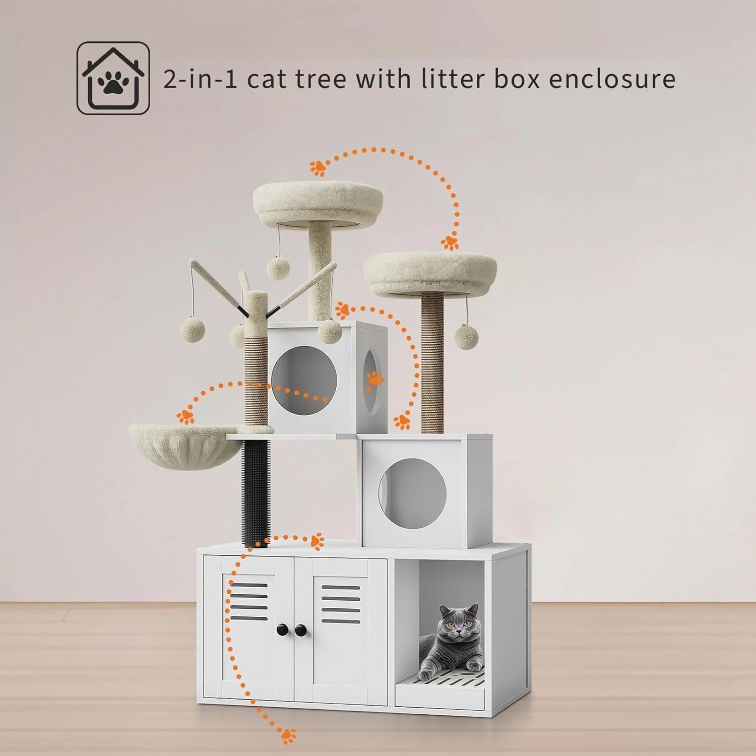 Cat Tree/Litter Box Enclosure