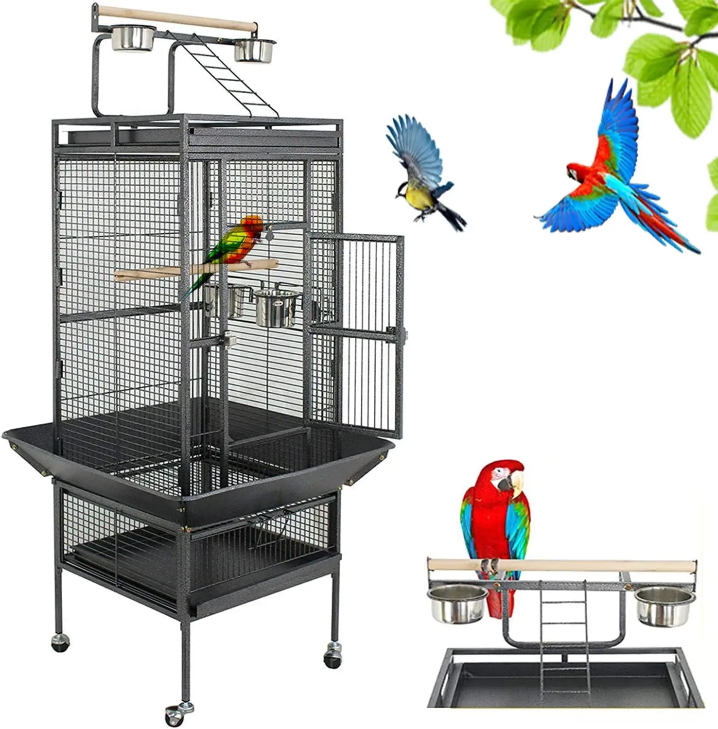 Standing Play Top Bird Cage 68"