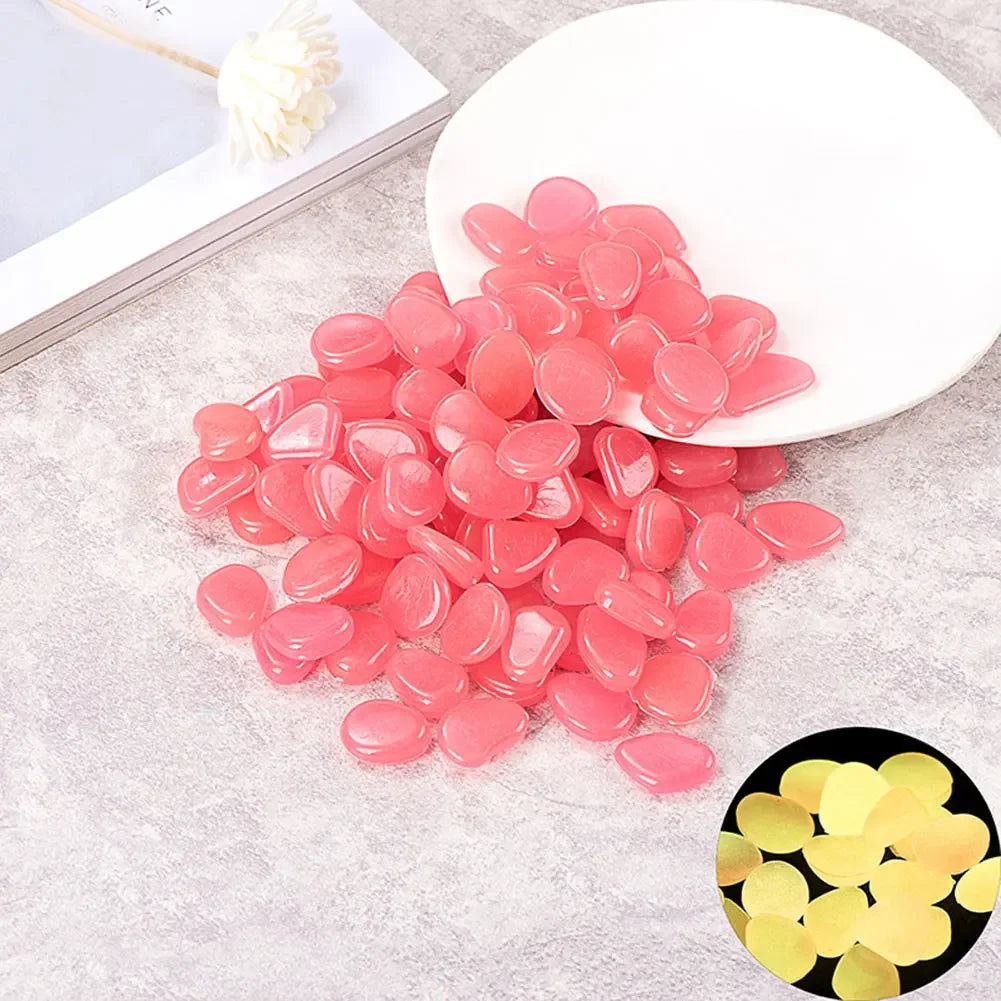 100Pcs Pebbles Glow In The Dark