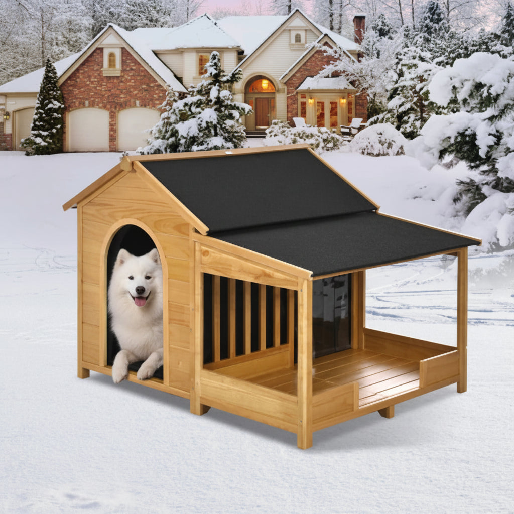 Natural large dog house