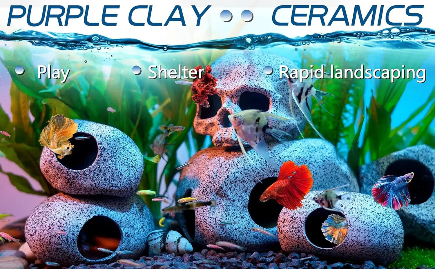 Ceramic Aquarium Cave Rock