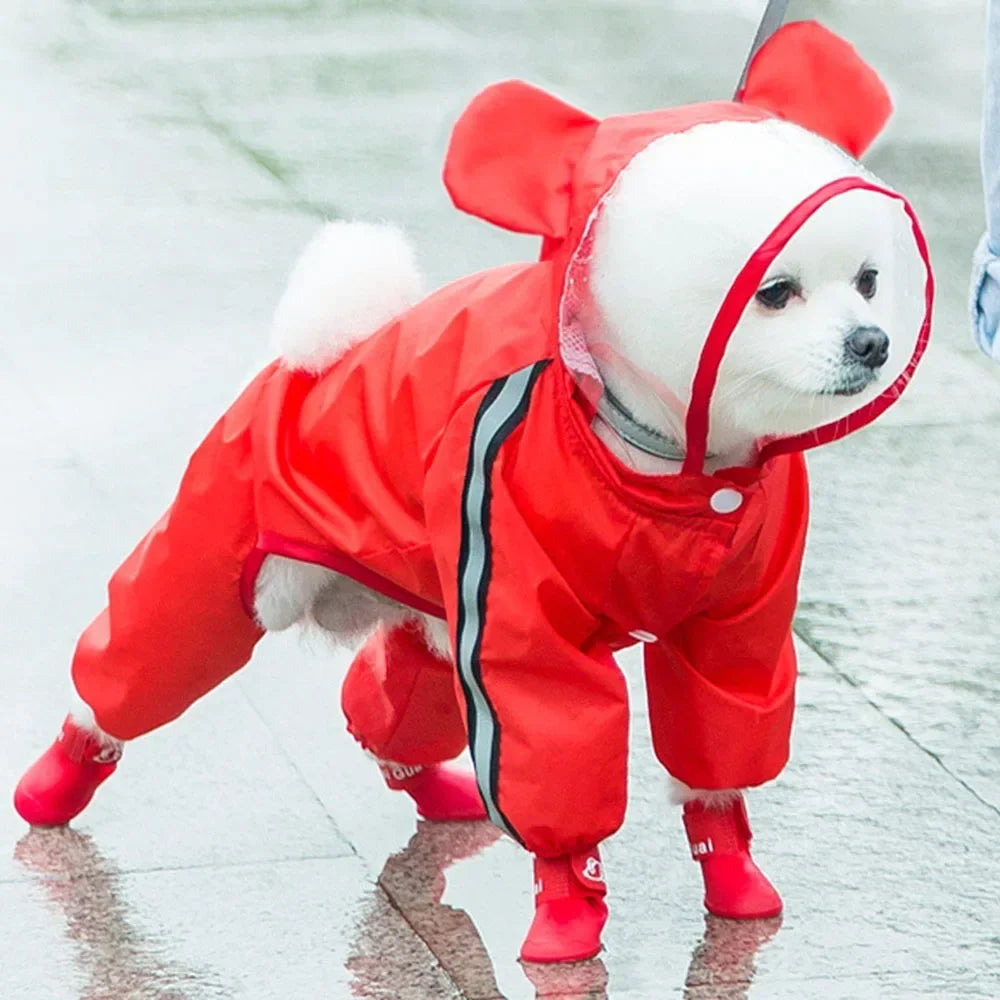 Bear Shape Dog Raincoat