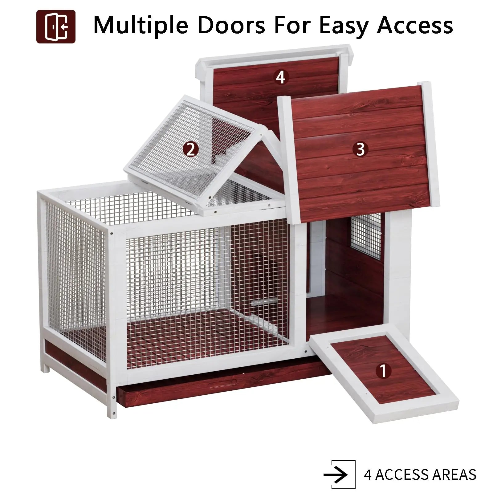 Outdoor Wooden Rabbit Hutch